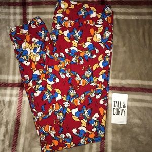TC Disney LuLaRoe Red Angry Donald Ducks - NEW!